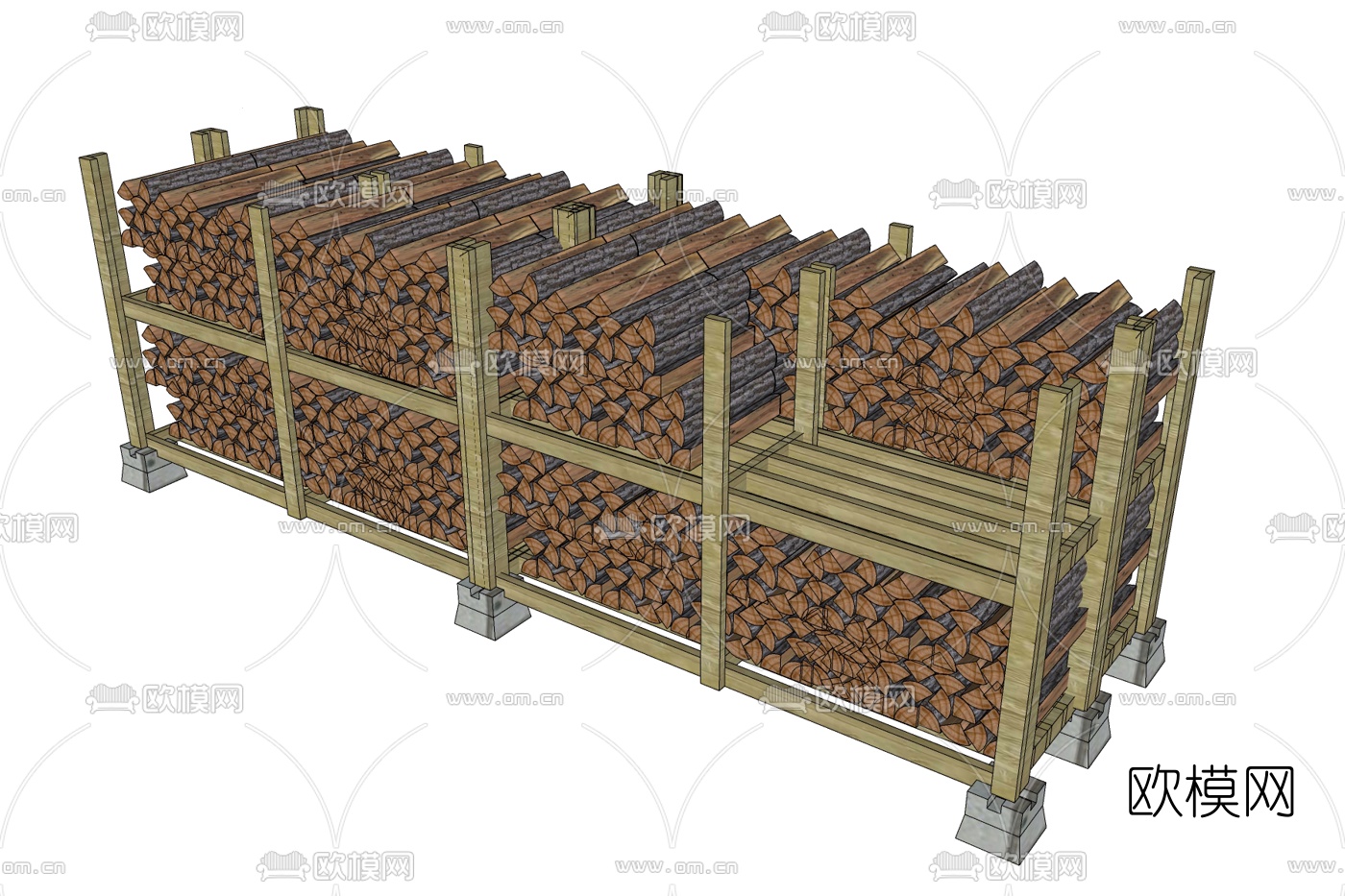 现代木柴免费su模型下载