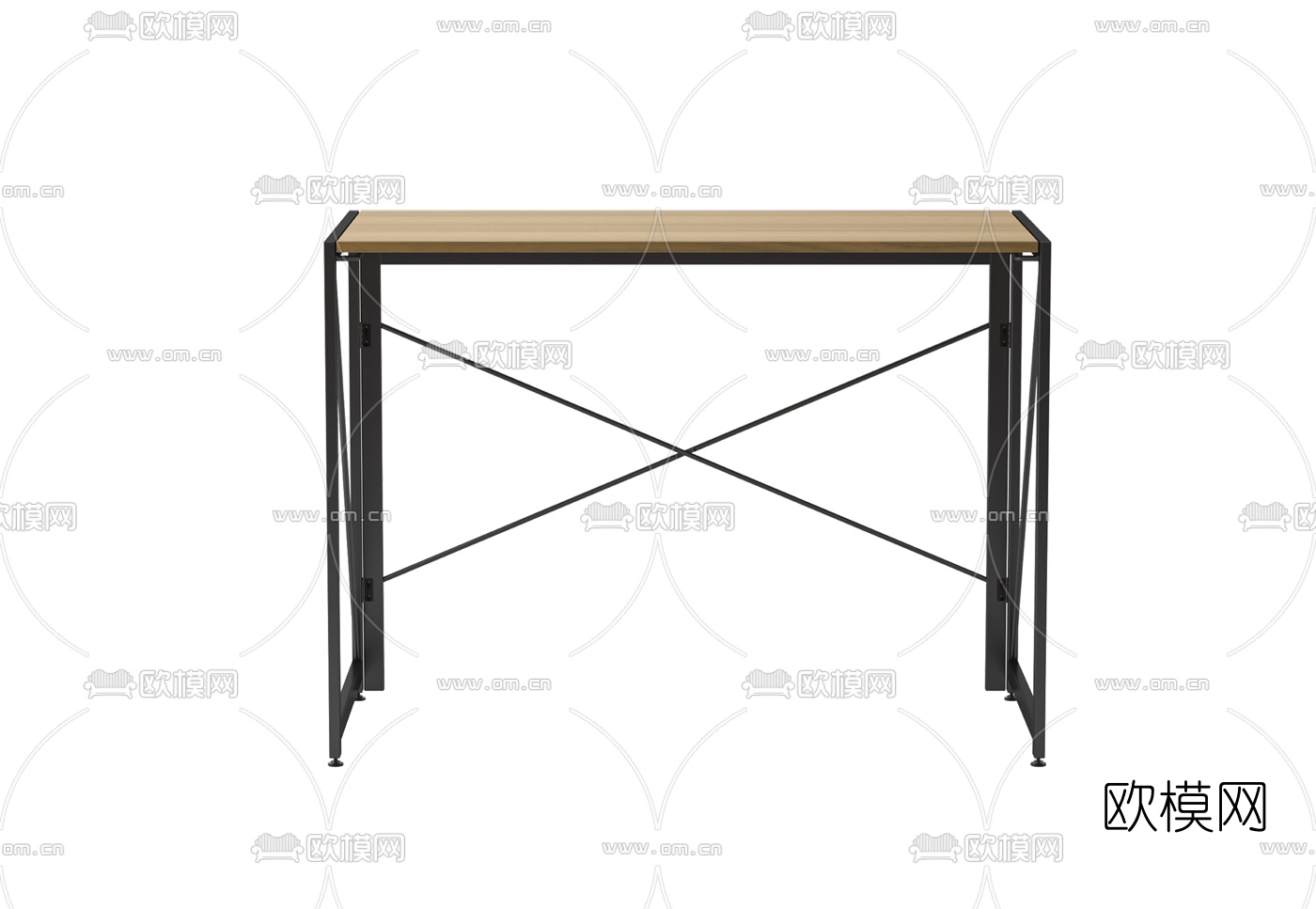 北欧金属书桌椅3d模型下载（渲染图3）