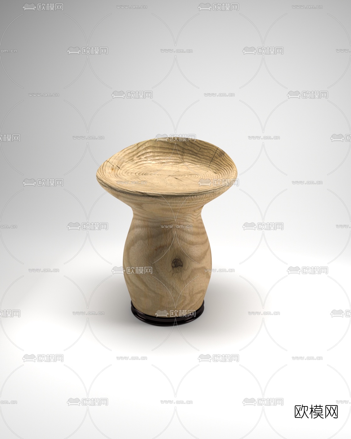 意大利Riva1920品牌 现代原木圆形年轮凳子3d模型下载