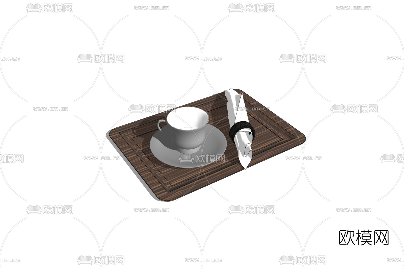 现代咖啡杯免费su模型下载