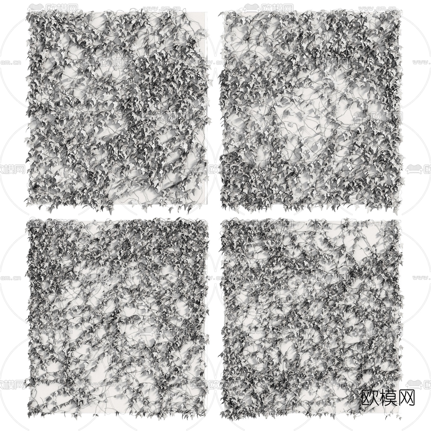 现代爬山虎藤蔓3d模型