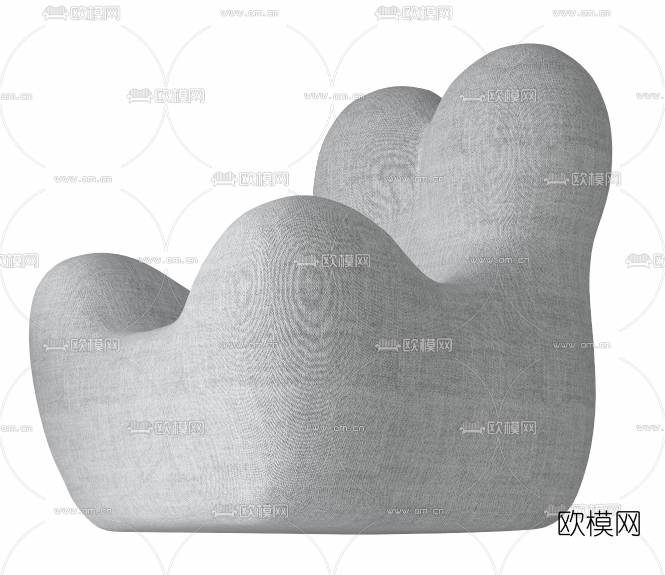现代布艺休闲沙发3d模型