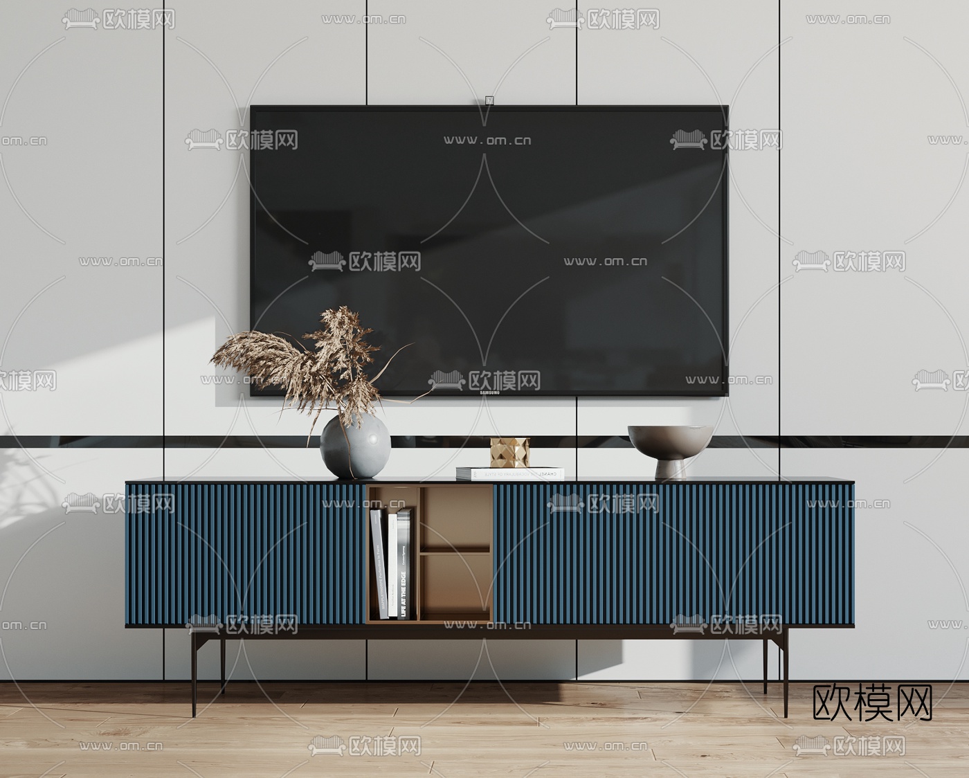 现代电视柜3d模型