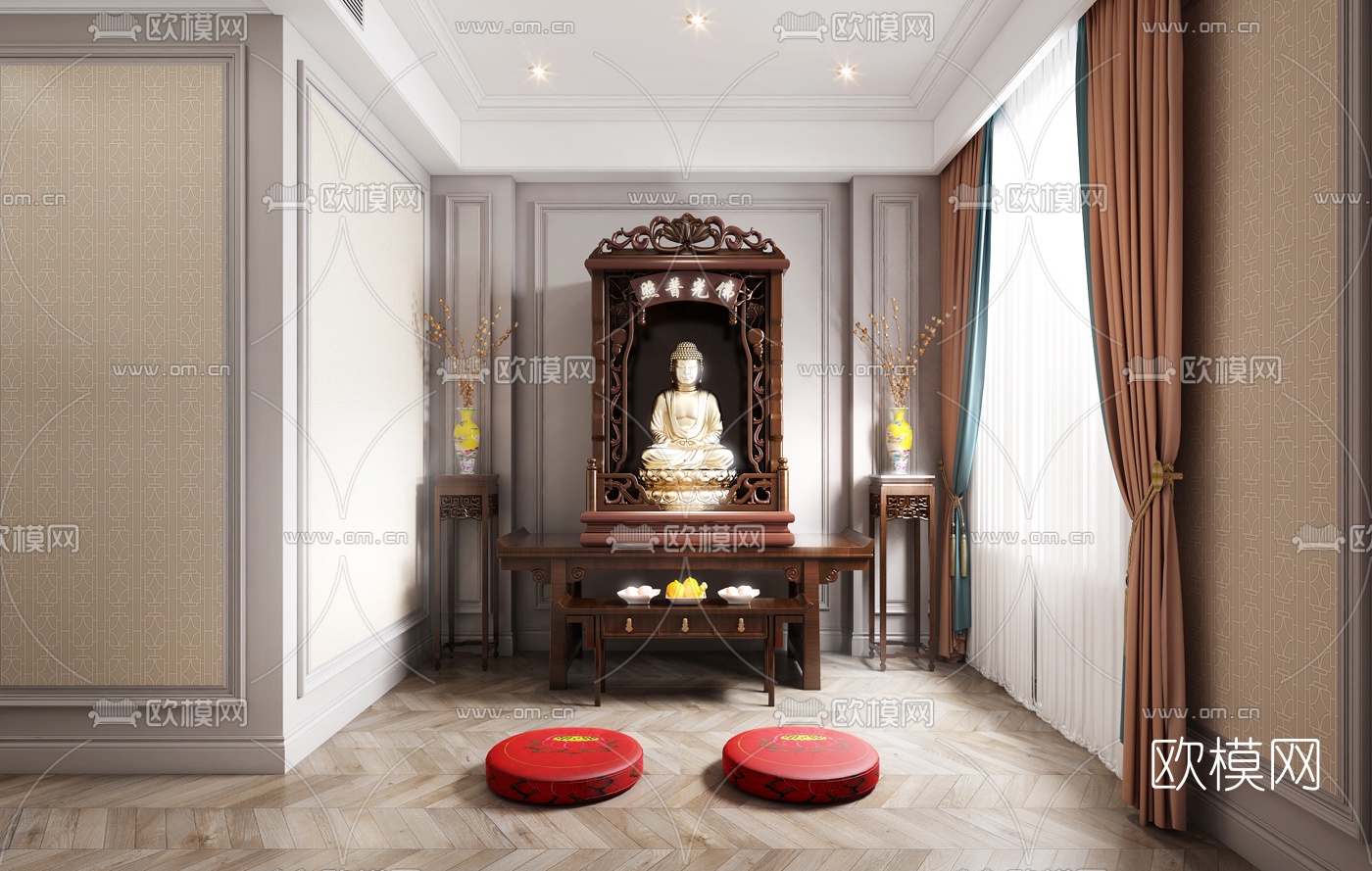 佛教文化主题客栈|空间|室内设计|道缘 - 原创作品 - 站酷 (ZCOOL)