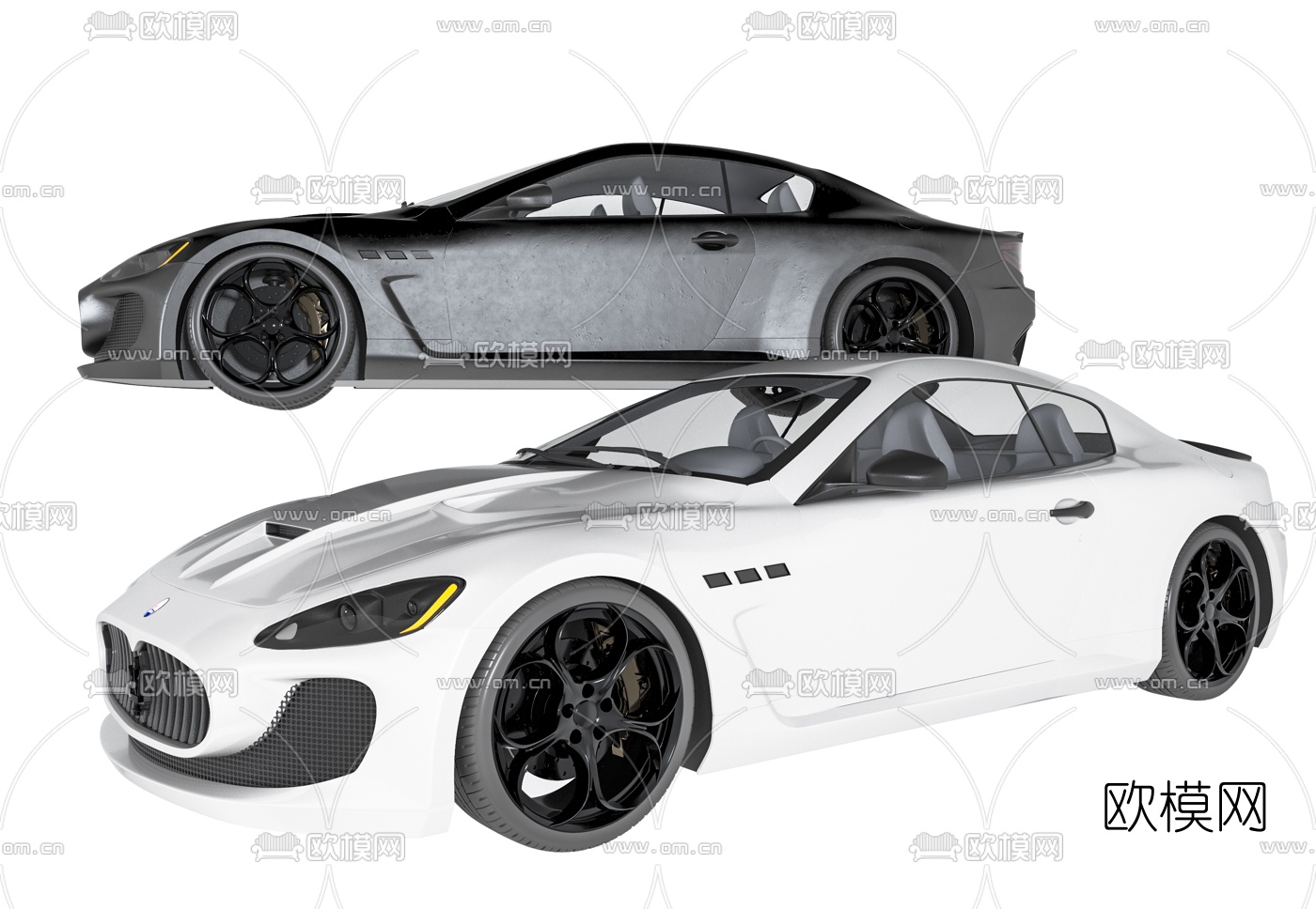 现代玛莎拉蒂跑车3d模型下载