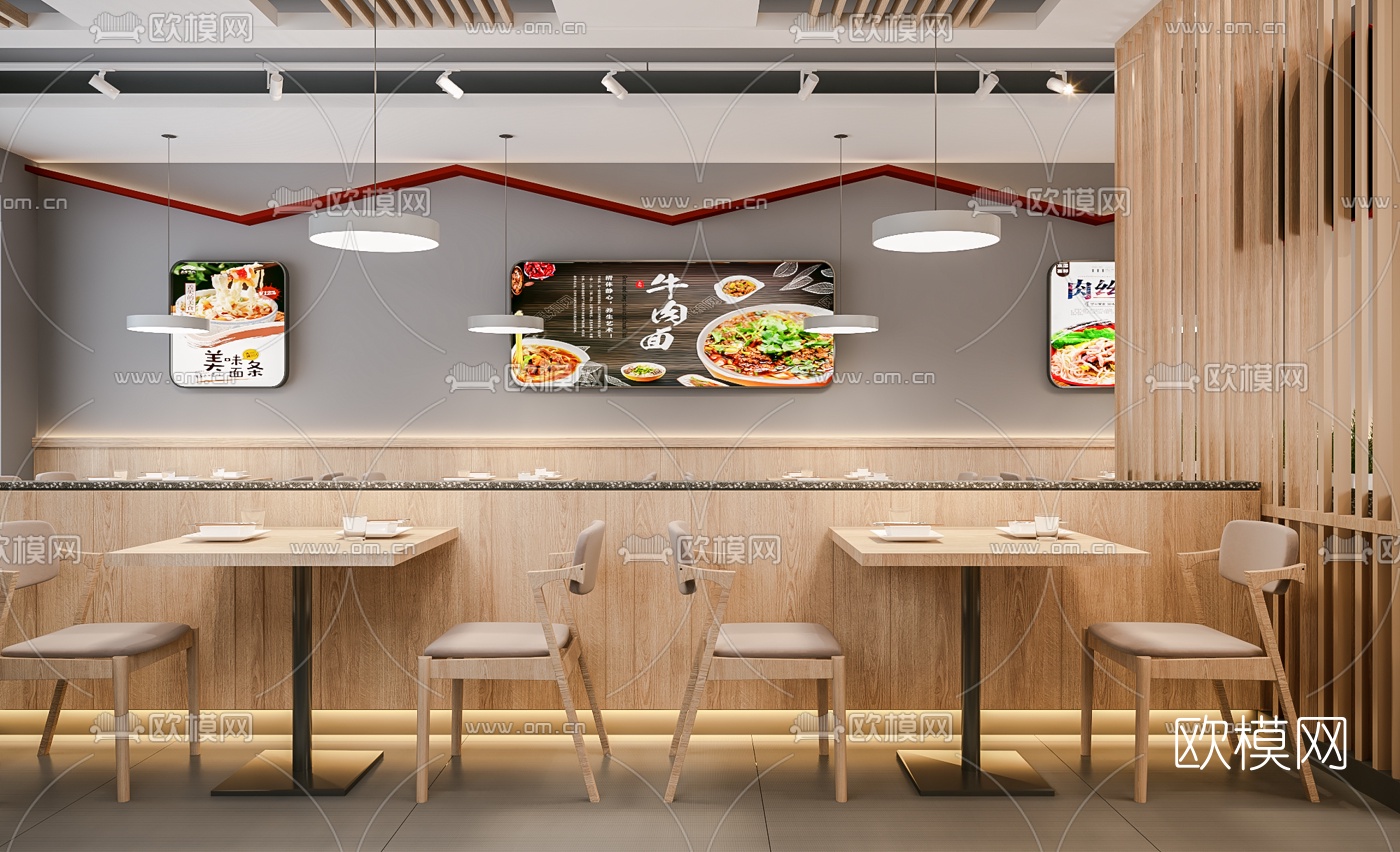现代快餐店3d模型