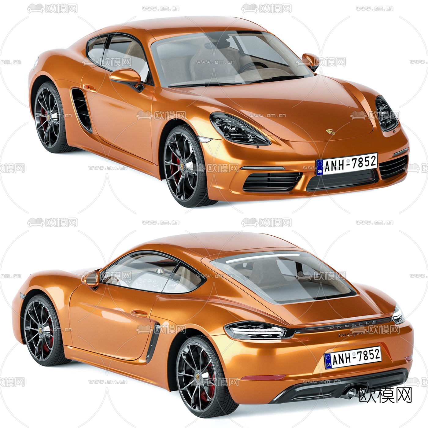 现代保时捷汽车3d模型下载