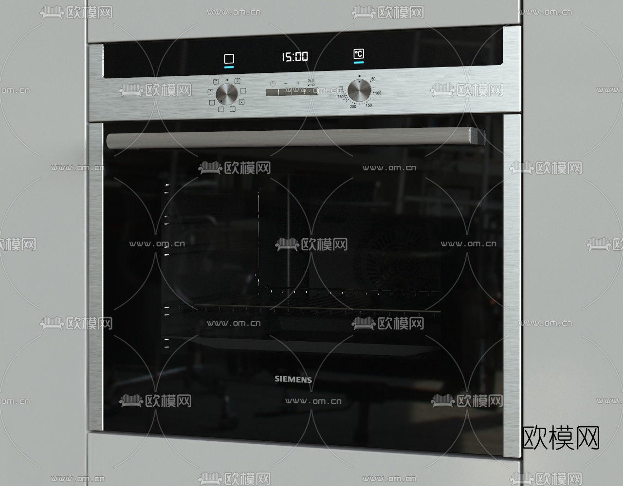 现代烤箱免费3d模型下载
