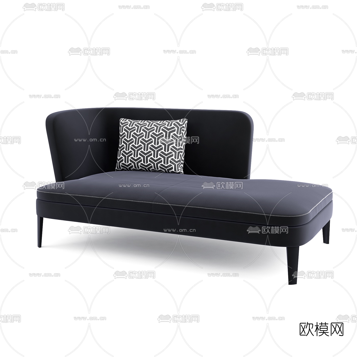 B&B Italia 现代布艺脚踏3d模型