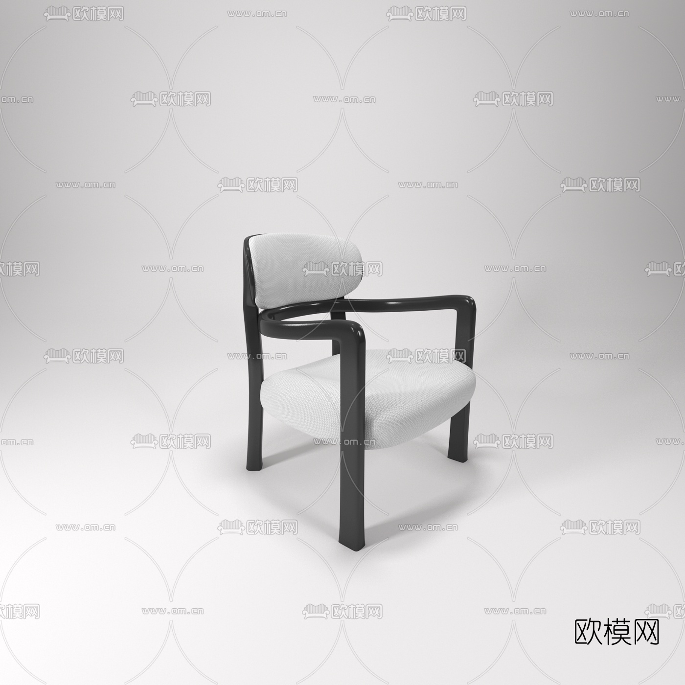 新中式单椅免费3d模型下载（渲染图4）