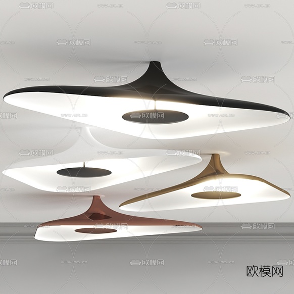 现代时尚吸顶灯3d模型下载