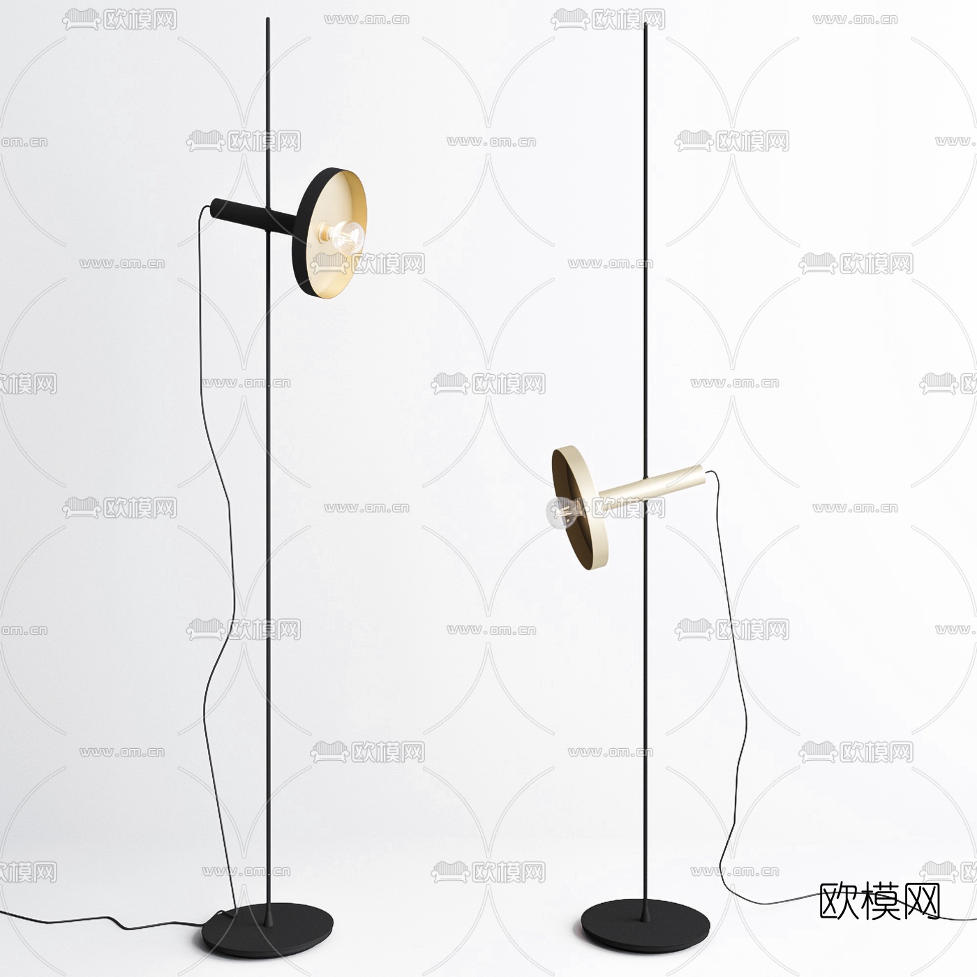 现代简约落地灯3d模型