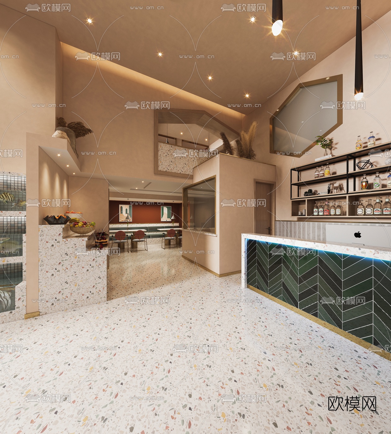 北欧西餐厅3d模型