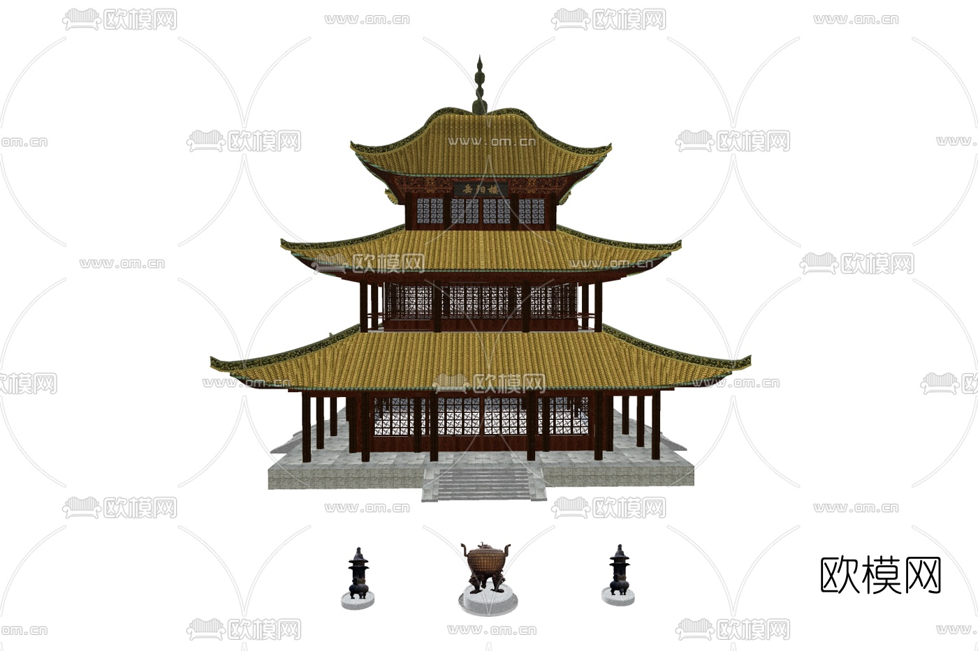 中式古建民俗su模型下载