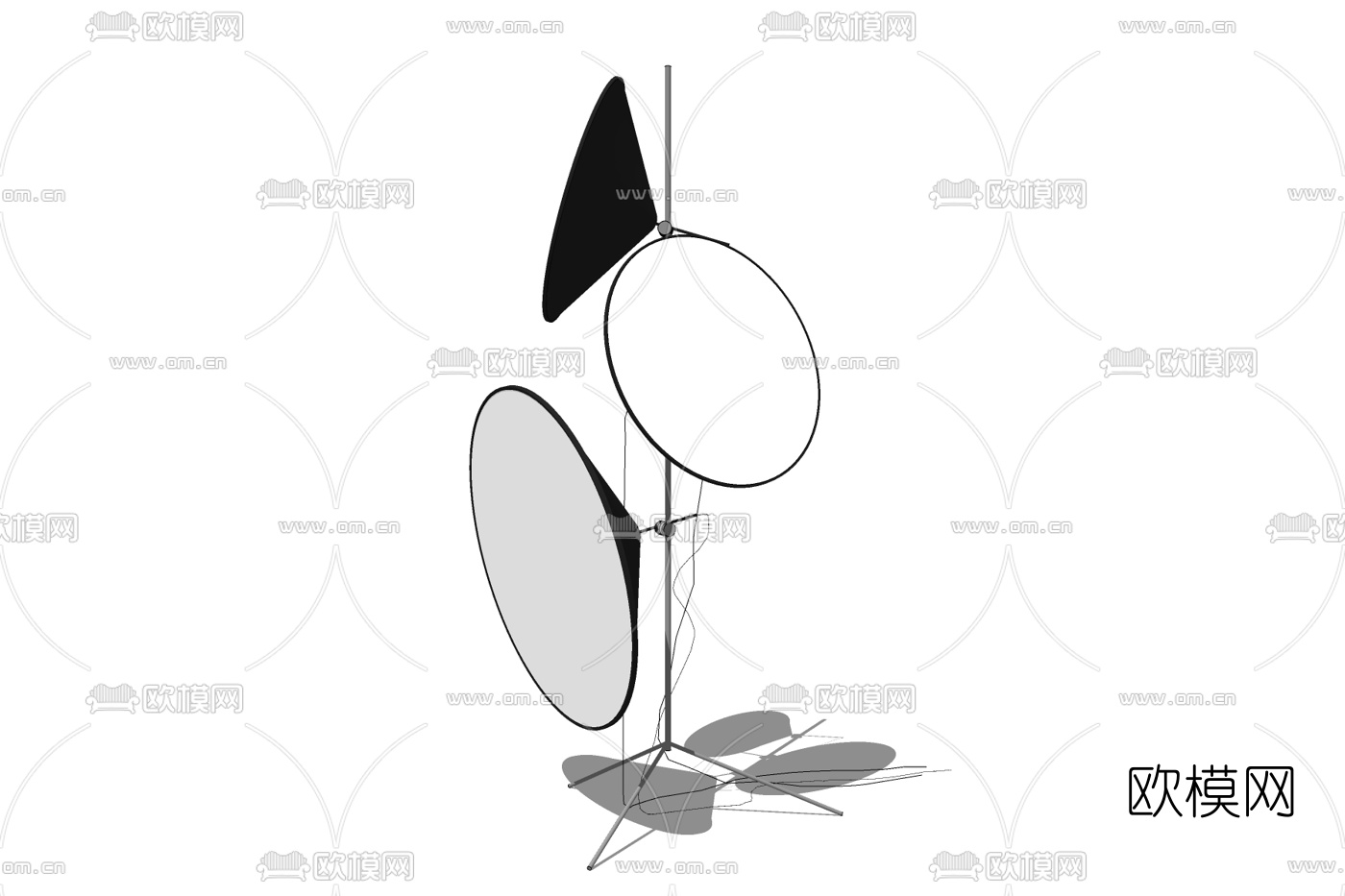 现代落地灯免费su模型下载