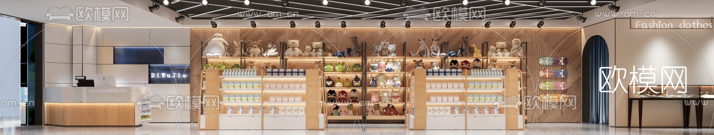 现代玩偶玩具店3d模型