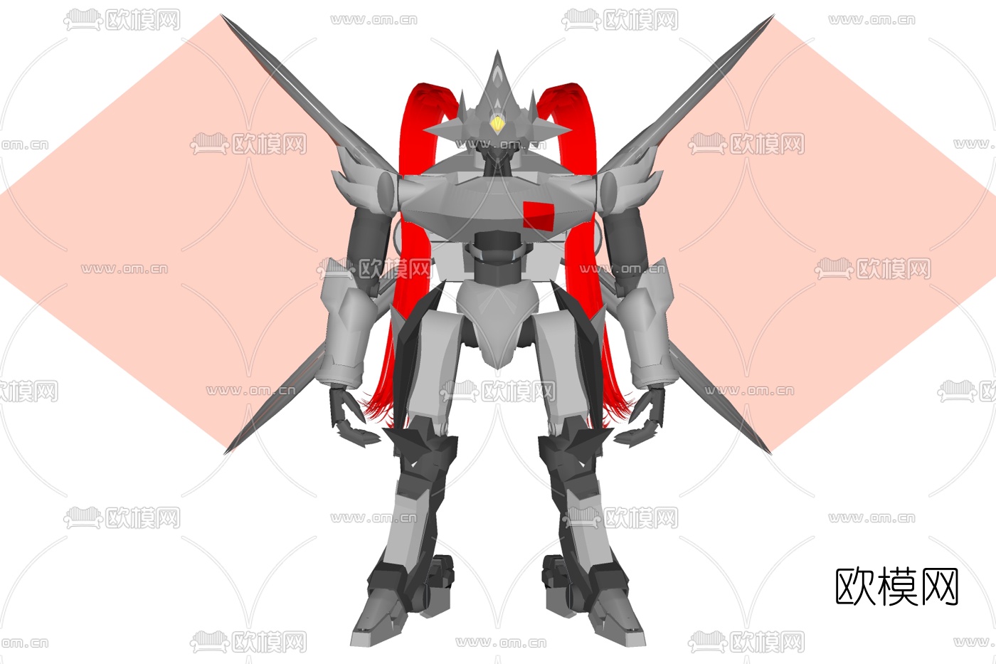现代高达机器人玩具su模型下载