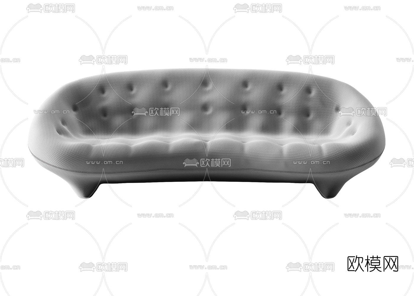现代布艺异形沙发3d模型