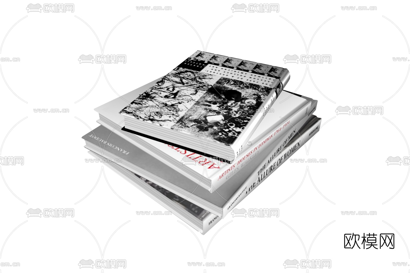 现代书籍杂志免费su模型下载