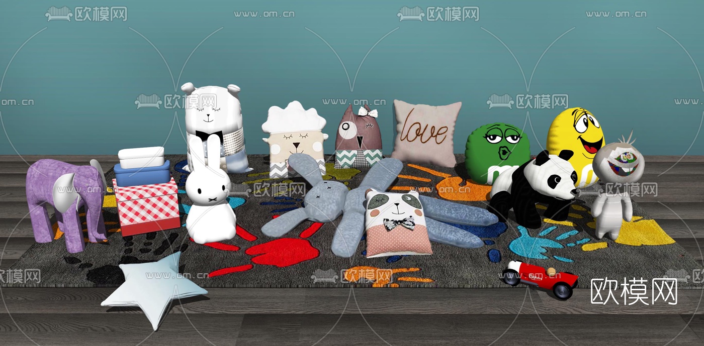 现代儿童玩具布娃娃su模型下载