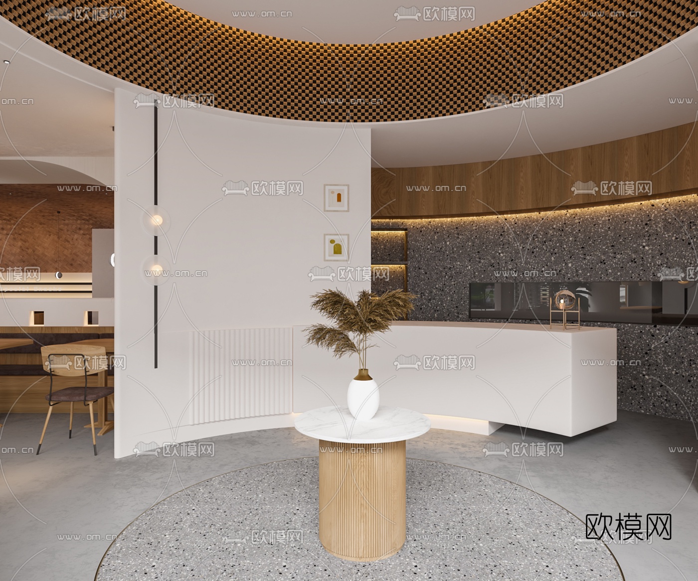 北欧简约快餐厅3d模型