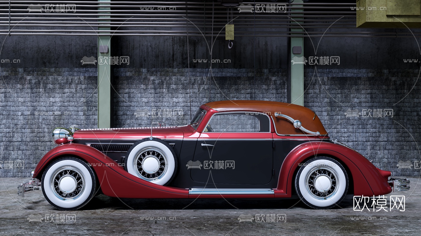 现代劳斯莱斯老爷车3d模型下载（渲染图3）
