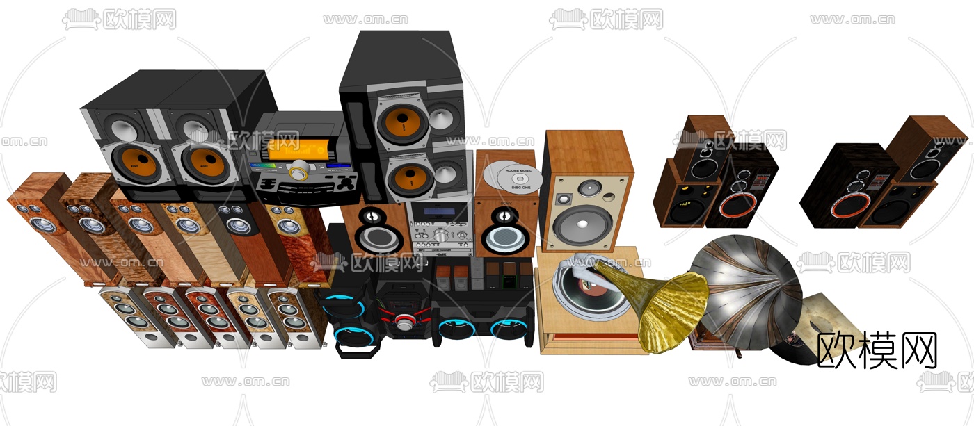 现代音响su模型下载（渲染图4）