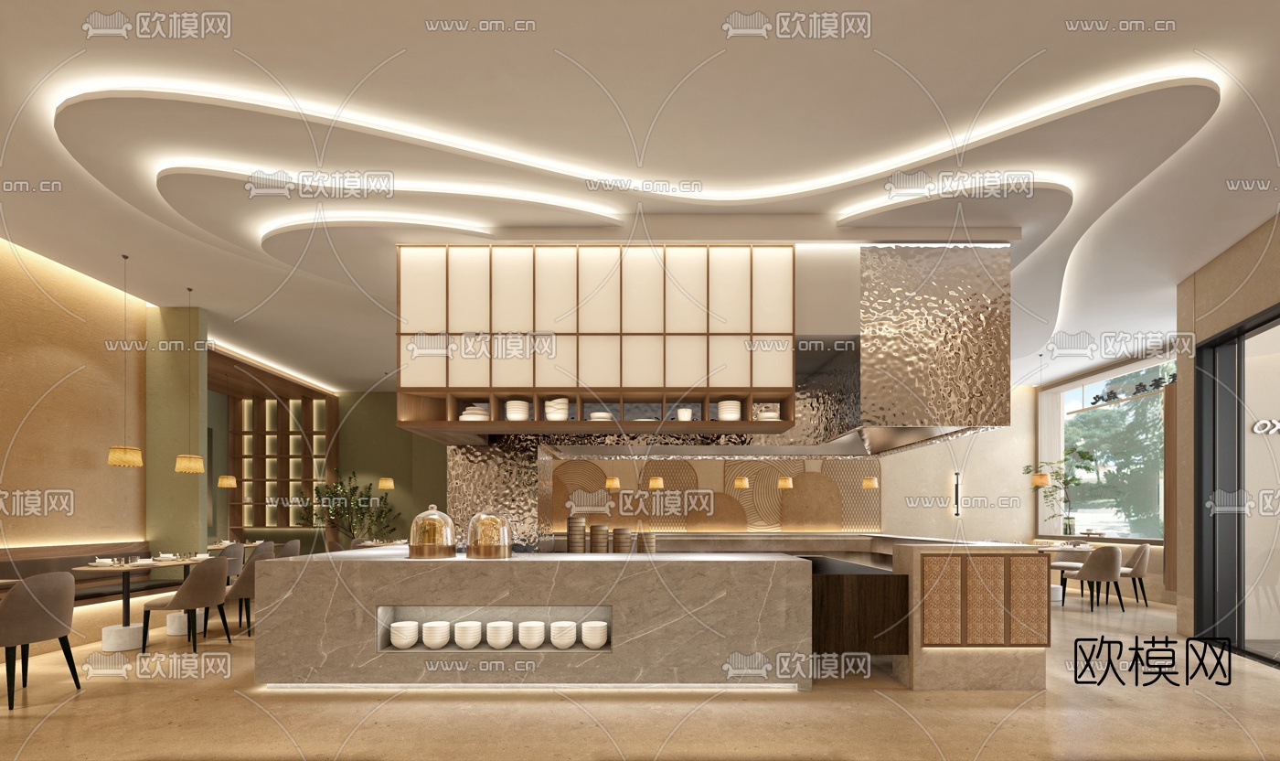 北欧茶餐厅3d模型