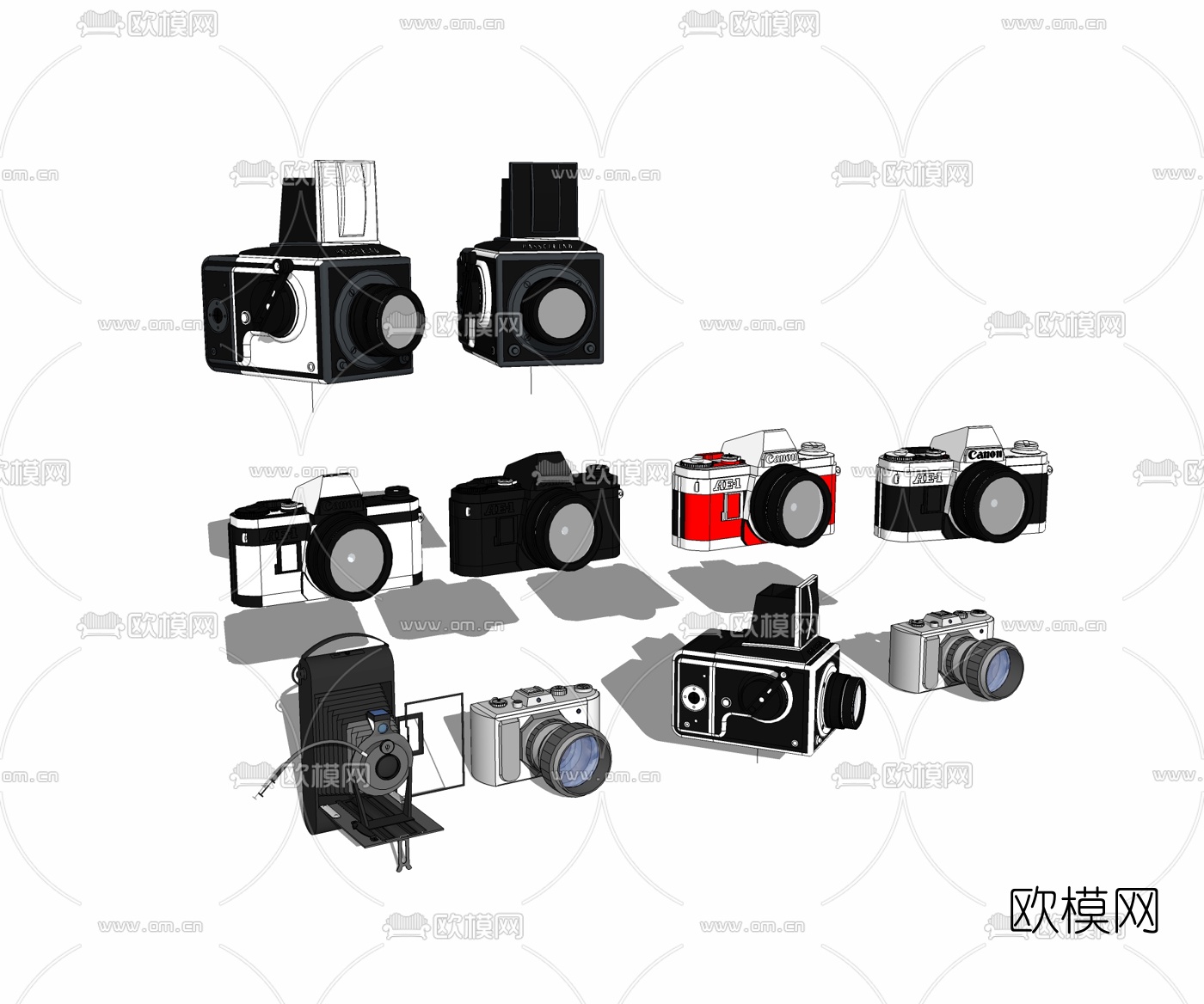 现代照相机su模型下载