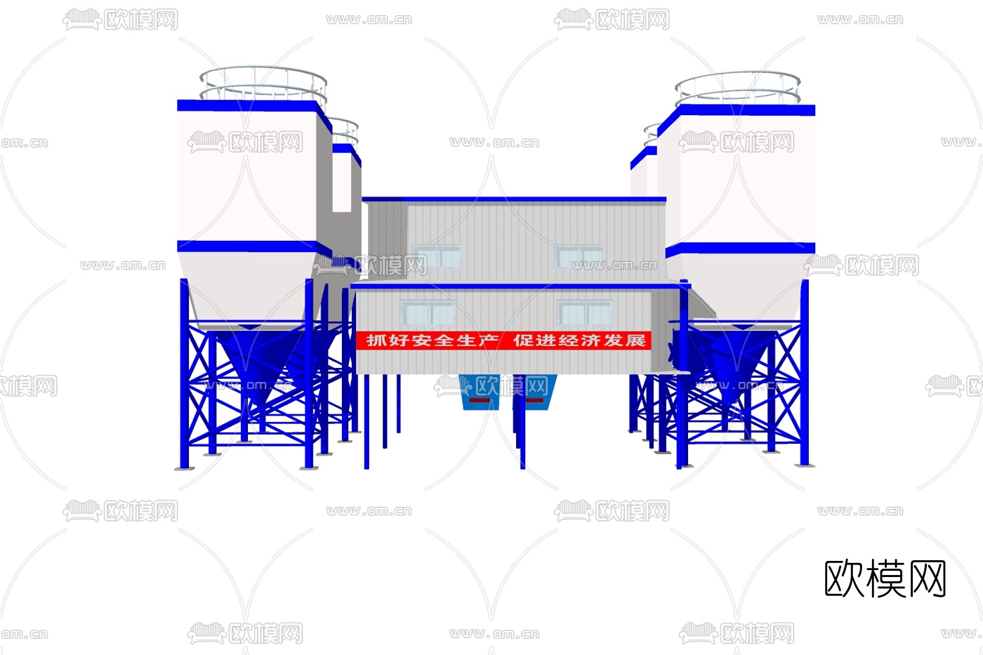 现代工业设施su模型下载