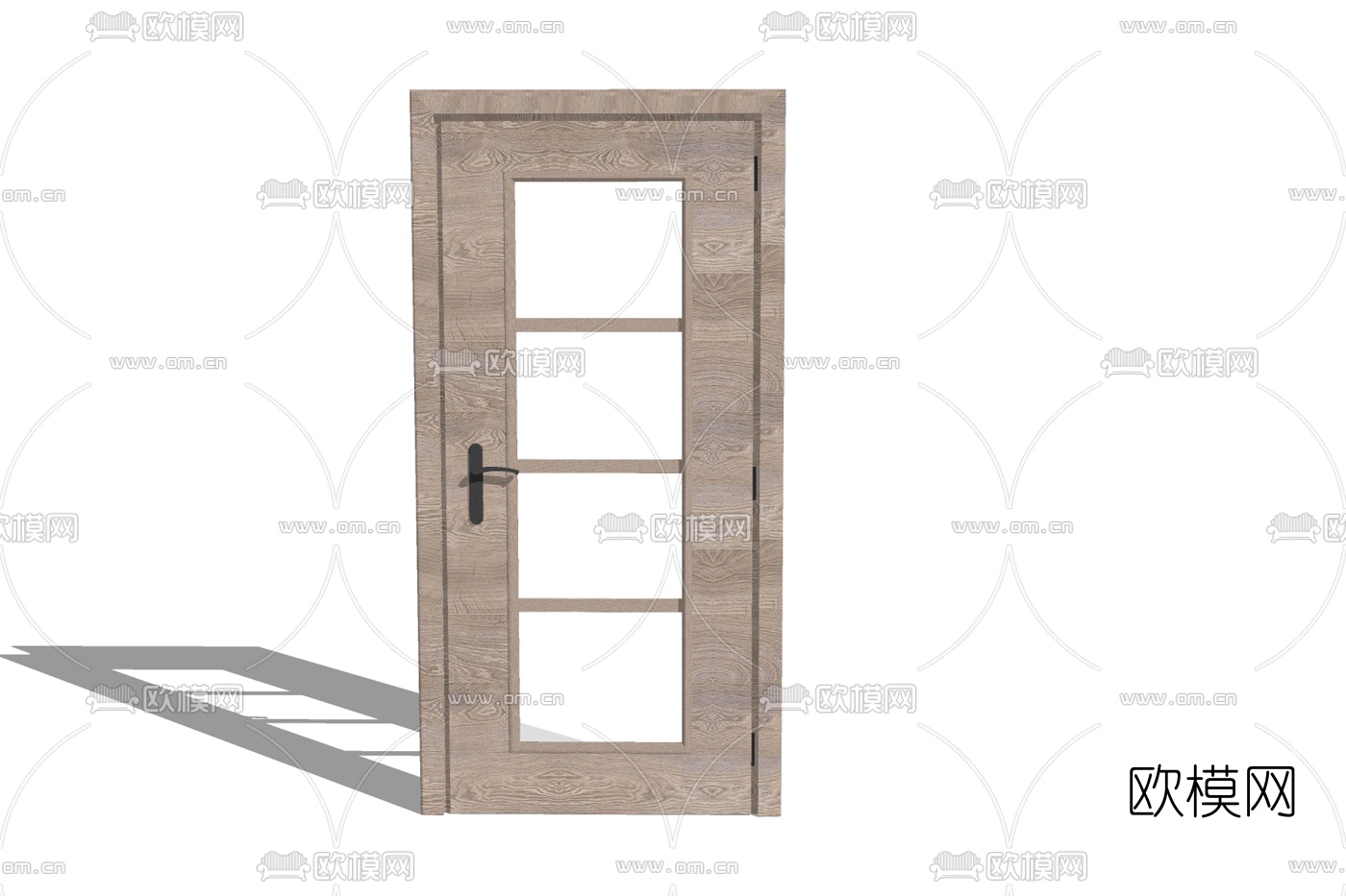 现代浴室单开门免费su模型下载