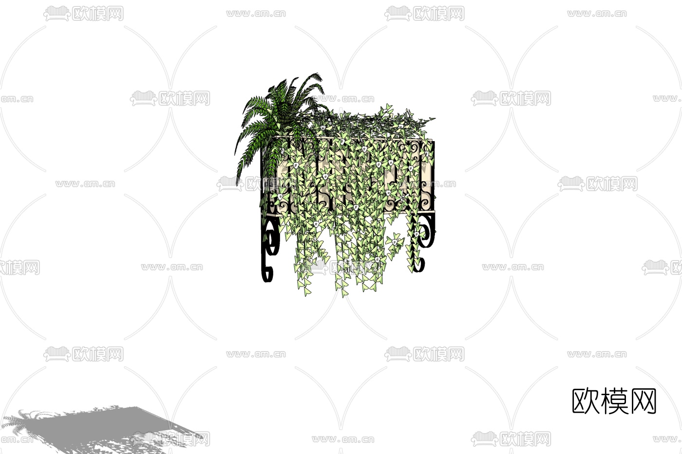 现代绿植藤蔓免费su模型下载