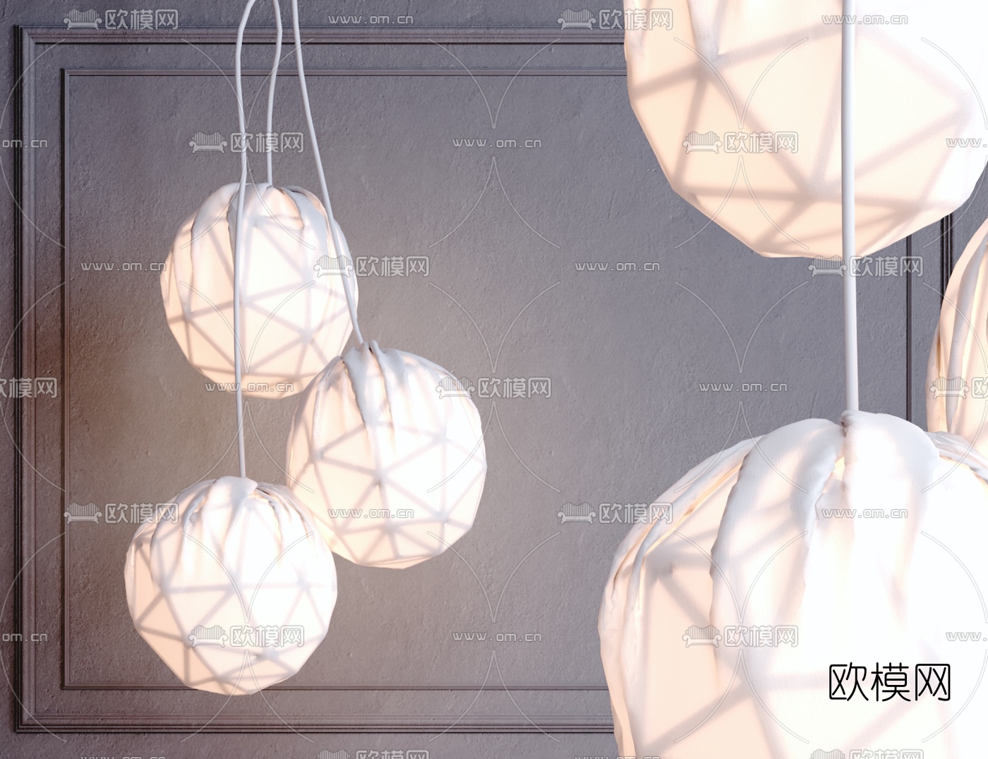 现代极简吊灯3d模型