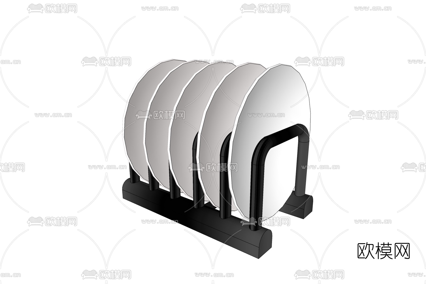 现代瓷碟免费su模型下载