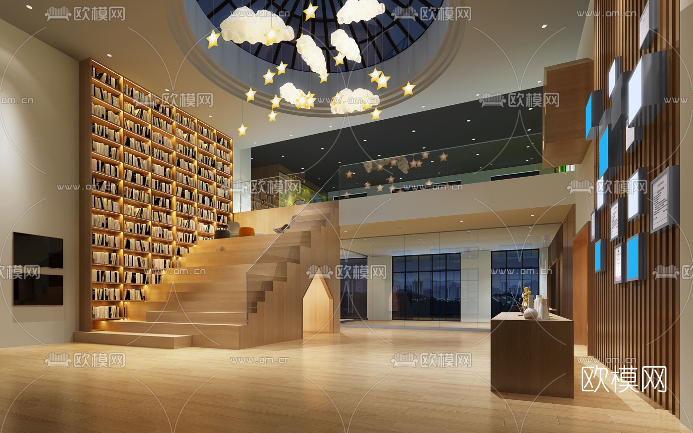 现代儿童成长中心免费3d模型下载（渲染图2）