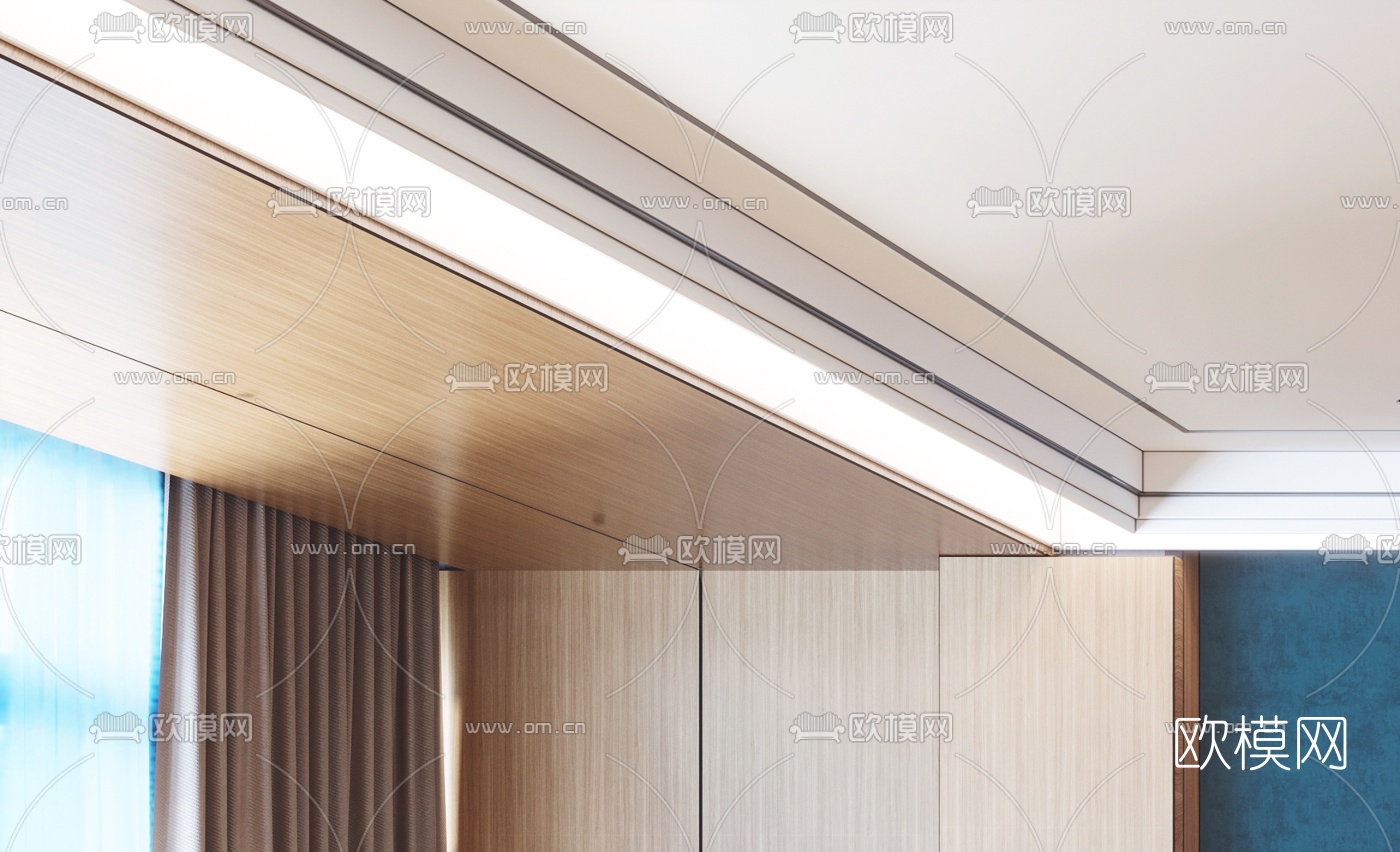 后现代卧室主人房3d模型