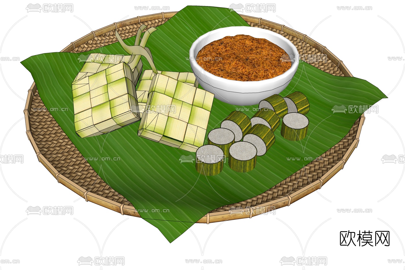 日式寿司食物免费su模型下载