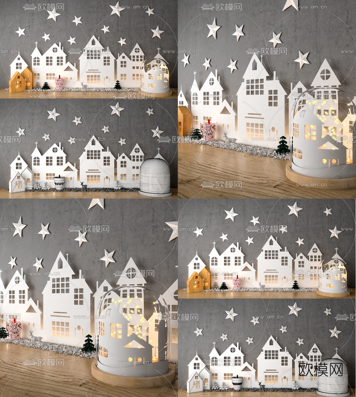 现代儿童装饰品墙饰摆件3d模型下载