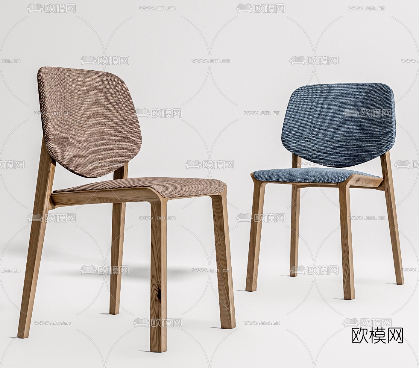 现代布艺单椅su模型下载（渲染图1）