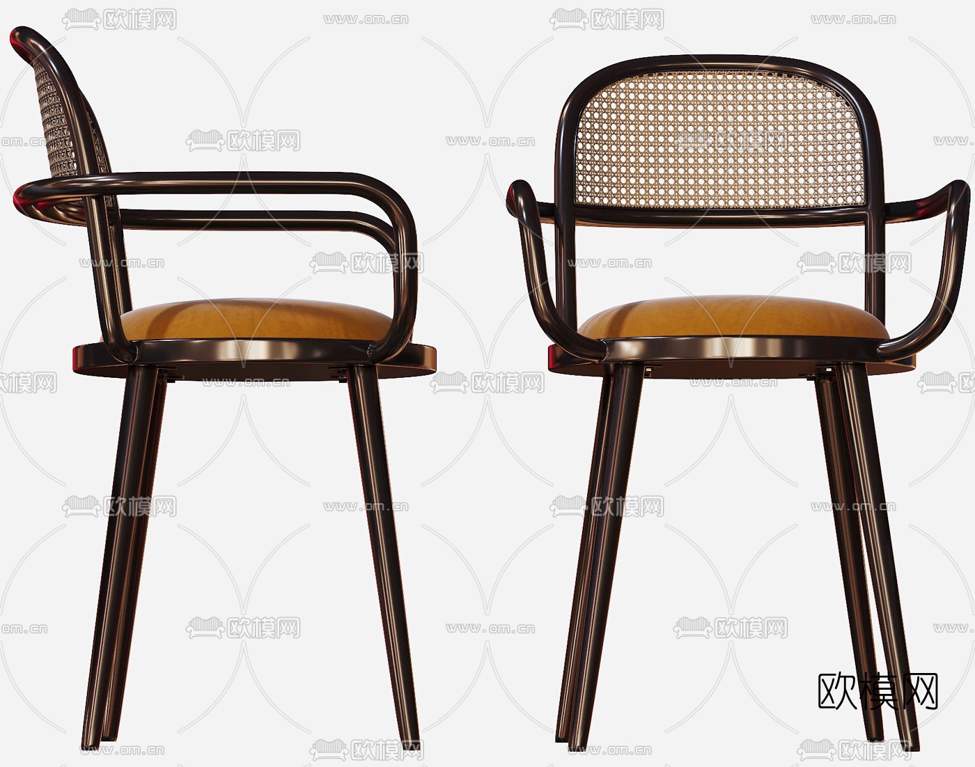 现代布艺休闲椅3d模型下载（渲染图3）