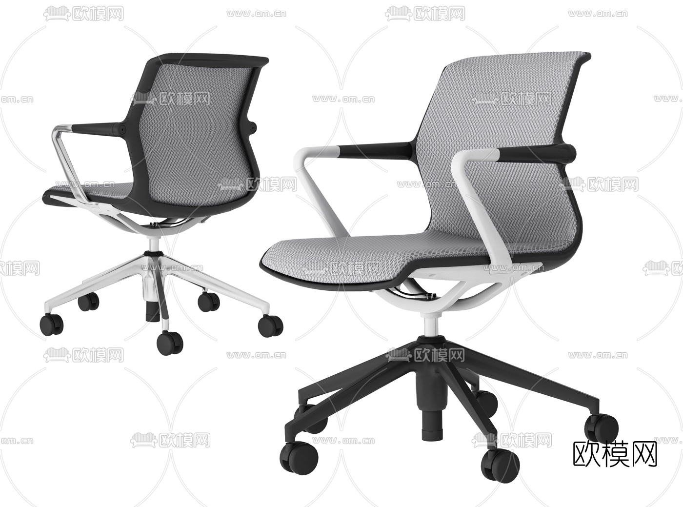 现代职员椅办公椅3d模型下载