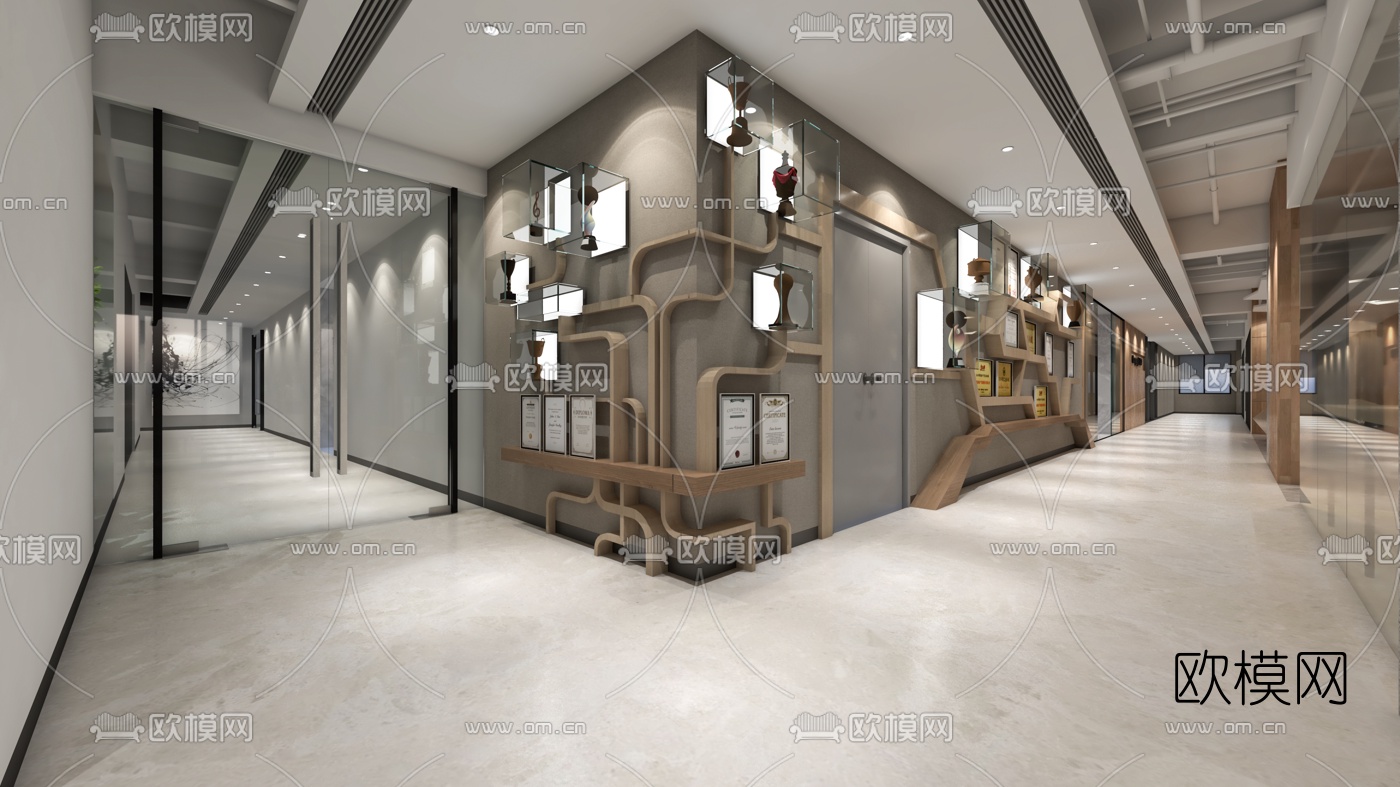 现代办公室su模型下载（渲染图5）