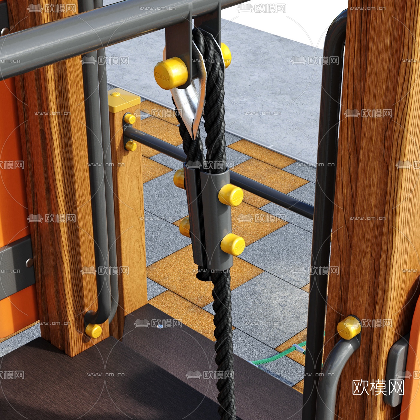 现代公园儿童游乐园3d模型下载（渲染图4）