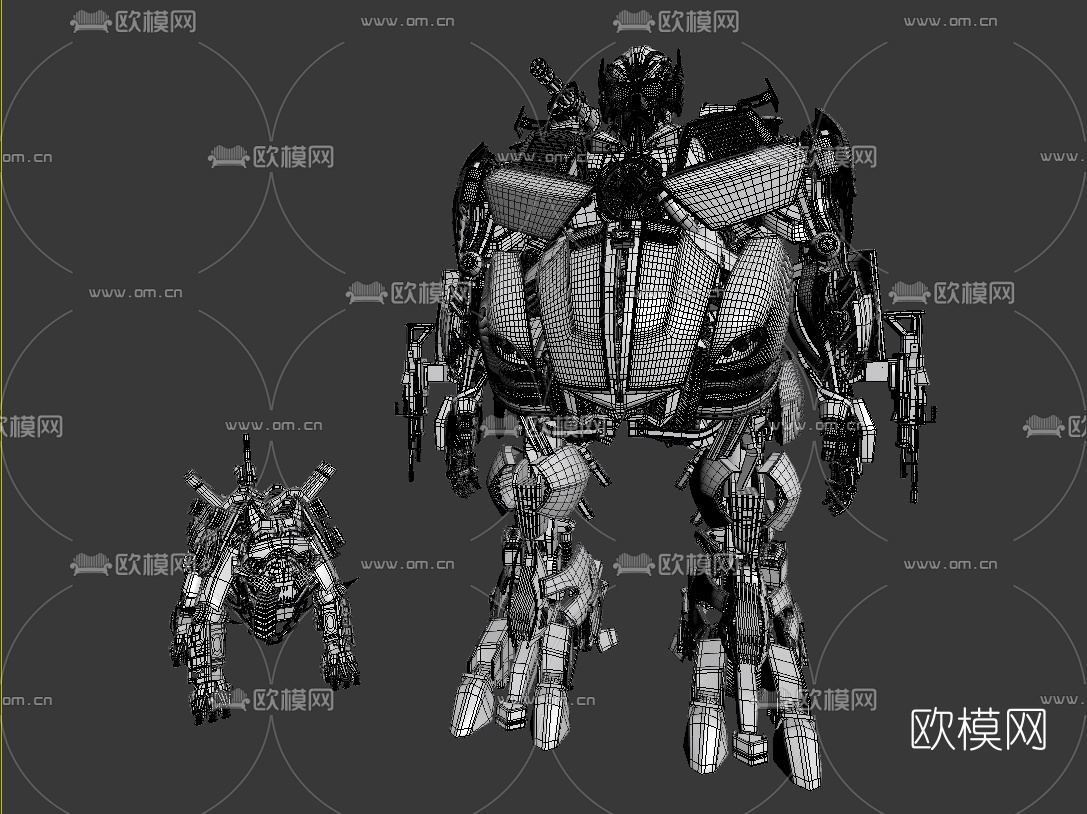 现代变形金刚玩具3d模型