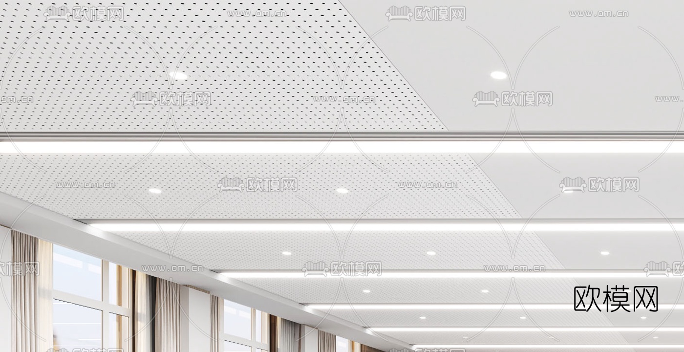 现代酒店会议室报告厅3d模型