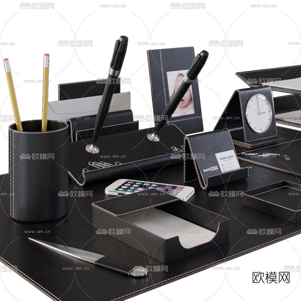 现代办公用品文具摆件3d模型