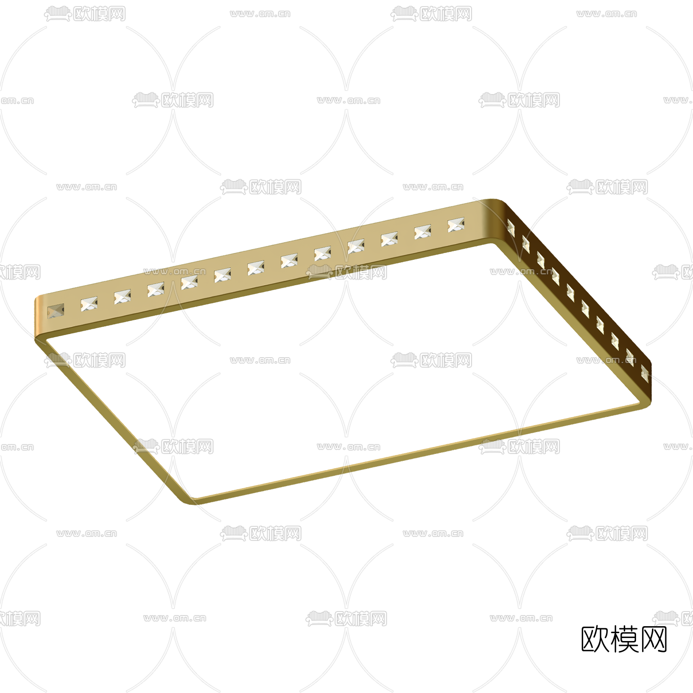 现代轻奢吸顶灯3d模型下载（渲染图3）