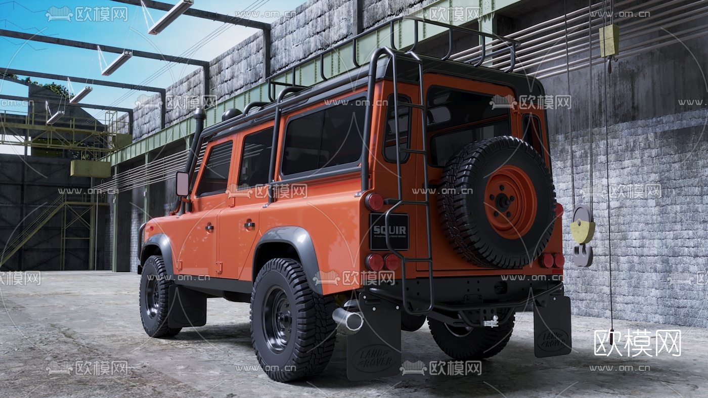 现代越野车汽车3d模型下载（渲染图2）