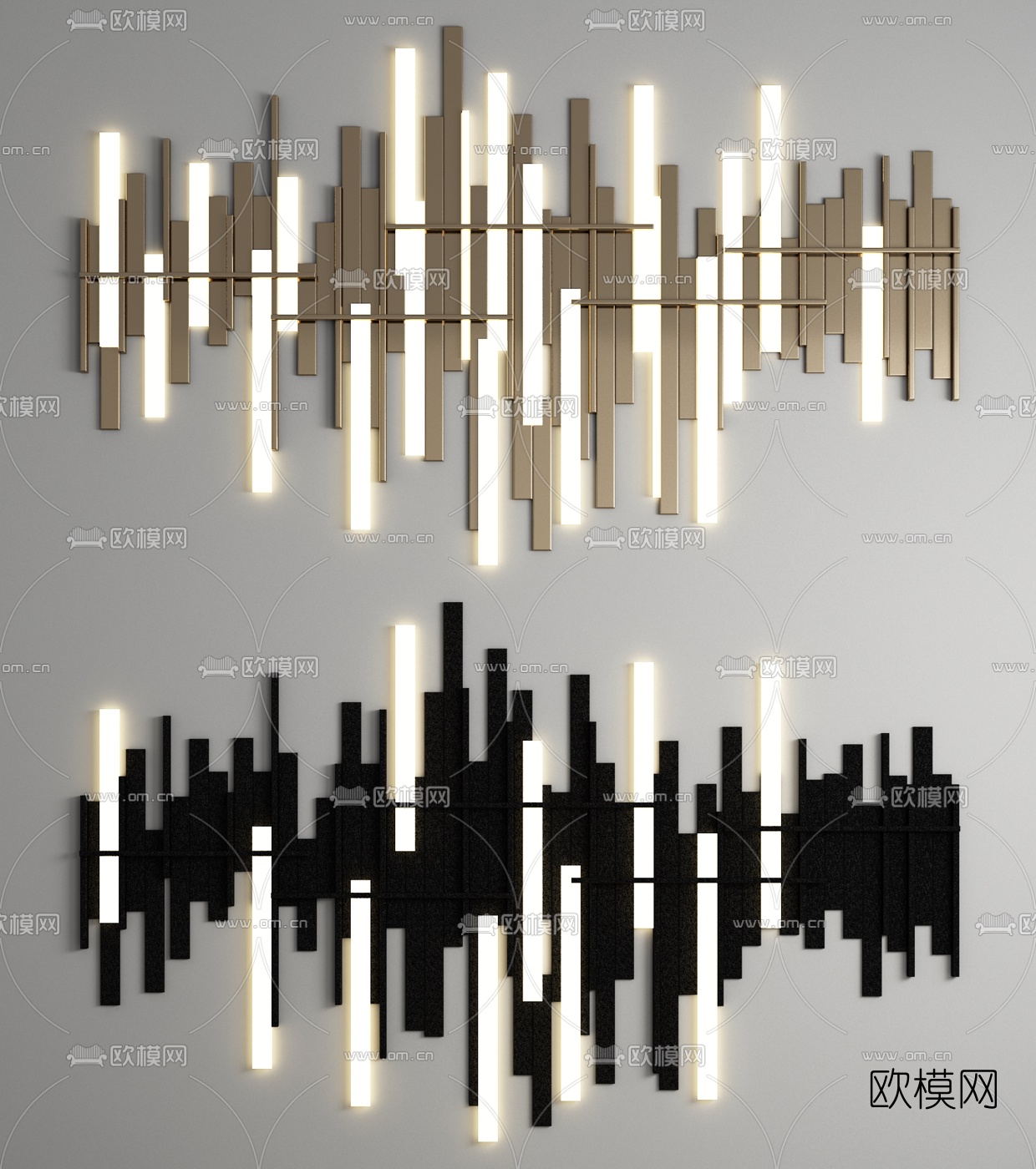 现代轻奢壁灯3d模型下载