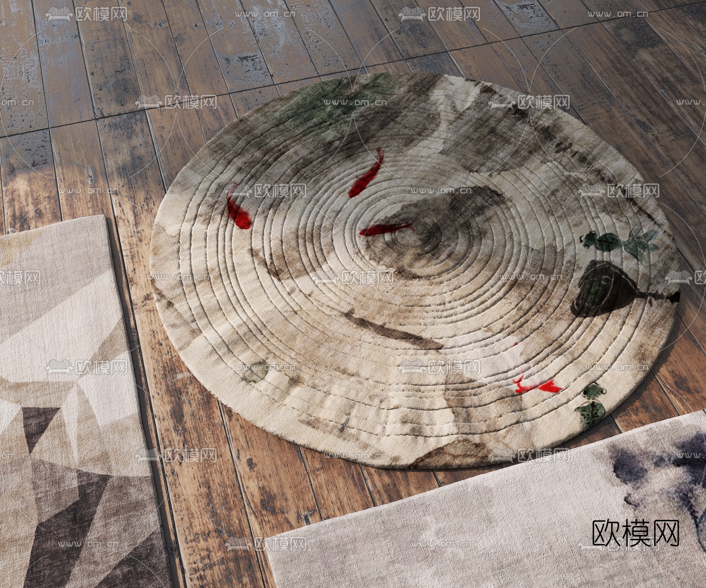 现代布艺地毯3d模型